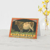 Roast Beef Advertentie Kaart (Gele Bloem)