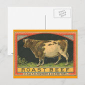 roast beef Advertisement New York Briefkaart (Voorkant / Achterkant)