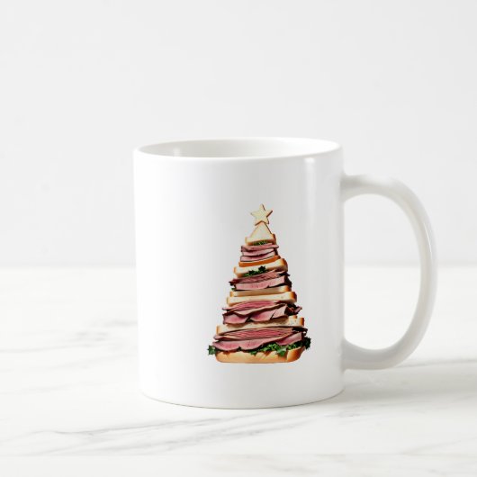 Roast Beef Sandwich Christmas Tree  Koffiemok (Rechts)