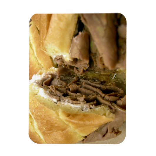 Roast beef sandwich met crèmegeit magneet (Verticaal)