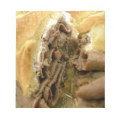 Roast beef sandwich met crèmegeit notitieblok (Voorkant)