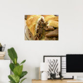 Roast beef sandwich met crèmegeit poster (Thuiskantoor)