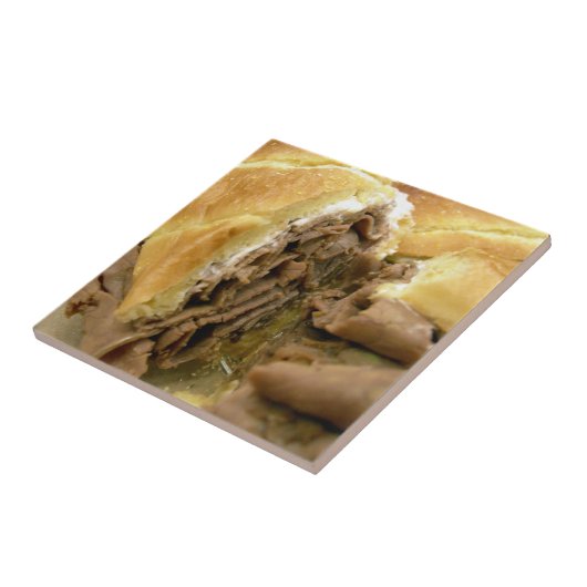 Roast beef sandwich met crèmegeit tegeltje (Zijkant)