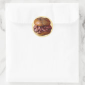 Roast Beef Sandwich Ronde Sticker (Tas)