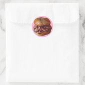 Roast Beef Sandwich Ronde Sticker (Tas)