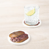 Roast Beef Sandwich Zandsteen Onderzetter (Zijkant)