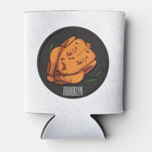 Roast cartoon illustratie blikjeskoeler (Voorkant)