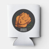 Roast cartoon illustratie blikjeskoeler (Achterkant)