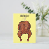 Roast cartoon illustratie briefkaart (Staand voorkant)