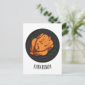 Roast cartoon illustratie briefkaart (Staand voorkant)