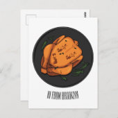 Roast cartoon illustratie briefkaart (Voorkant / Achterkant)