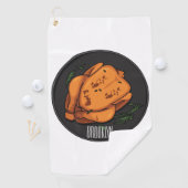 Roast cartoon illustratie golfhanddoek (Insitu)