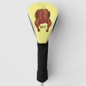 Roast cartoon illustratie golfheadcover (Voorkant)
