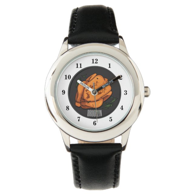 Roast cartoon illustratie horloge (Voorkant)
