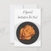 Roast cartoon illustratie kaart (Achterkant)