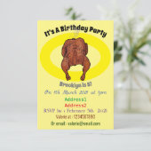 Roast cartoon illustratie kaart (Staand voorkant)