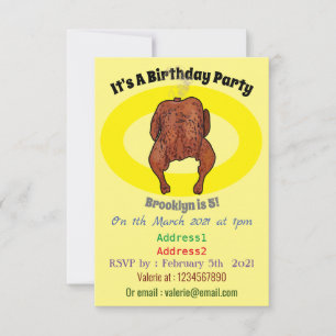 Roast cartoon illustratie kaart