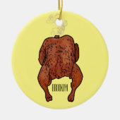 Roast cartoon illustratie keramisch ornament (Voorkant)