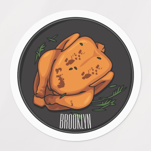 Roast cartoon illustratie labels (Design 2)