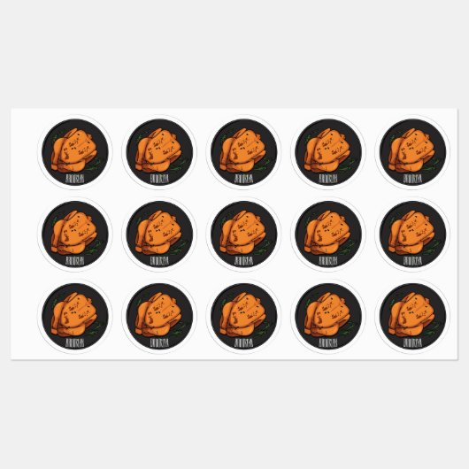 Roast cartoon illustratie labels (Vel)