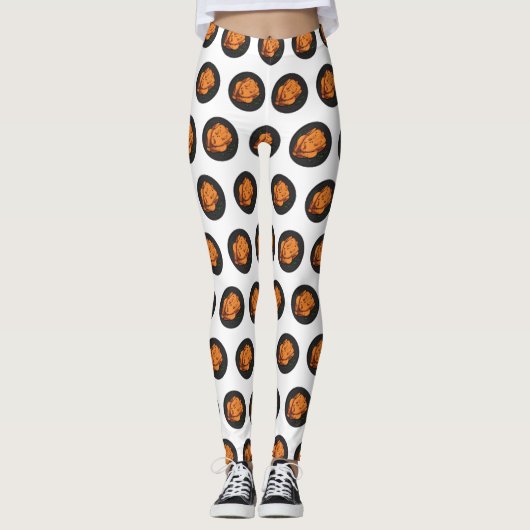 Roast cartoon illustratie leggings (Voorkant)