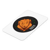 Roast cartoon illustratie magneet (Linkerzijde)