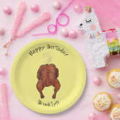 Roast cartoon illustratie papieren bordje (Feest)