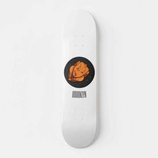 Roast cartoon illustratie persoonlijk skateboard (Voorkant)