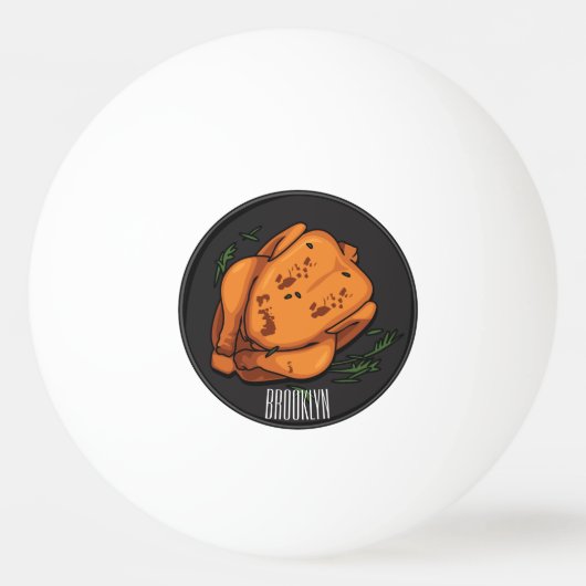 Roast cartoon illustratie pingpongbal (Voorkant)