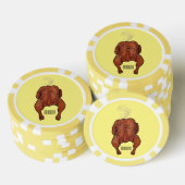 Roast cartoon illustratie poker chips (Opstapeling)