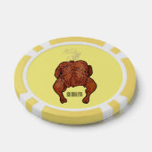 Roast cartoon illustratie poker chips (Enkel)