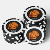 Roast cartoon illustratie poker chips (Opstapeling)