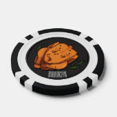 Roast cartoon illustratie poker chips (Enkel)