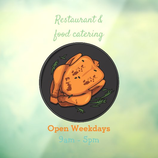 Roast cartoon illustratie raamsticker (Vel 3)