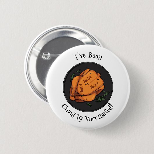 Roast cartoon illustratie ronde button 5,7 cm (Voorkant /achterkant)