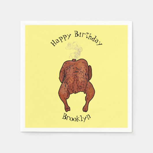 Roast cartoon illustratie servet (Voorkant)