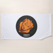 Roast cartoon illustratie strandlaken (Voorkant)