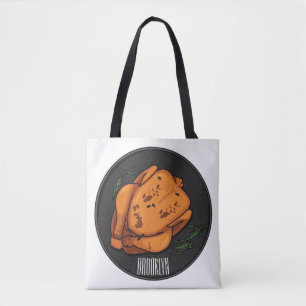 Roast cartoon illustratie tote bag