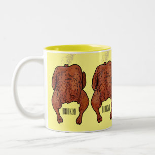Roast cartoon illustratie tweekleurige koffiemok