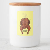 Roast cartoon illustratie voedselcontainer etiket (Voorkant)