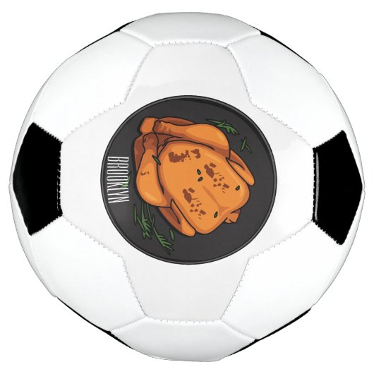 Roast cartoon illustratie voetbal (Gedraaid)