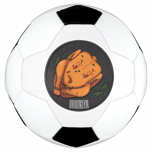 Roast cartoon illustratie voetbal (Voorkant)