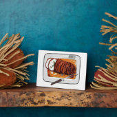 Roast kalkoenen borstschilderij cartoon fotoplaat (Zijkant)