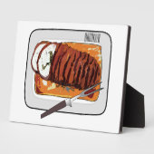 Roast kalkoenen borstschilderij cartoon fotoplaat (Zijkant)