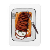 Roast kalkoenen borstschilderij cartoon magneet (Verticaal)