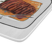 Roast kalkoenen borstschilderij cartoon snijplank (Hoek)