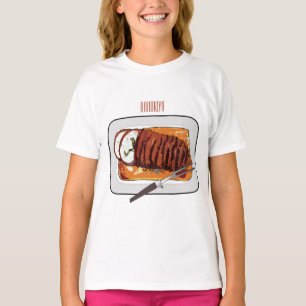 Roast kalkoenen borstschilderij cartoon t-shirt