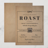 Roast Party-uitnodiging Kaart (Voorkant / Achterkant)