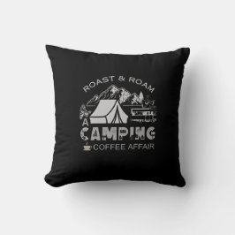 Roast & Roam-A Camping Koffie Affair Design Kussen