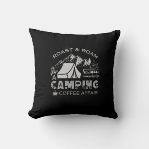 Roast & Roam-A Camping Koffie Affair Design Kussen